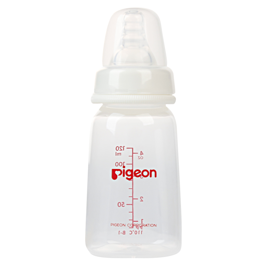 Bình sữa Pigeon nhựa PP vuông 120ml ( Vuông Mới )1