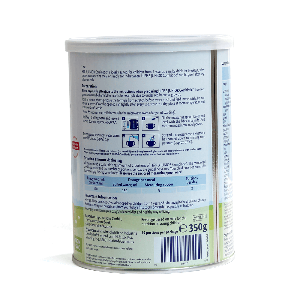 Hipp 3 Combiotic Organic Follow-on, 10-36 tháng, 350g02