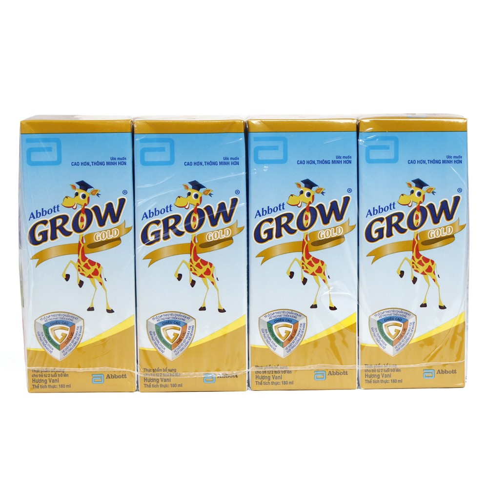 Sữa nước Abbott Grow Gold Hương Vani 180ml - Lốc 4 hộp1
