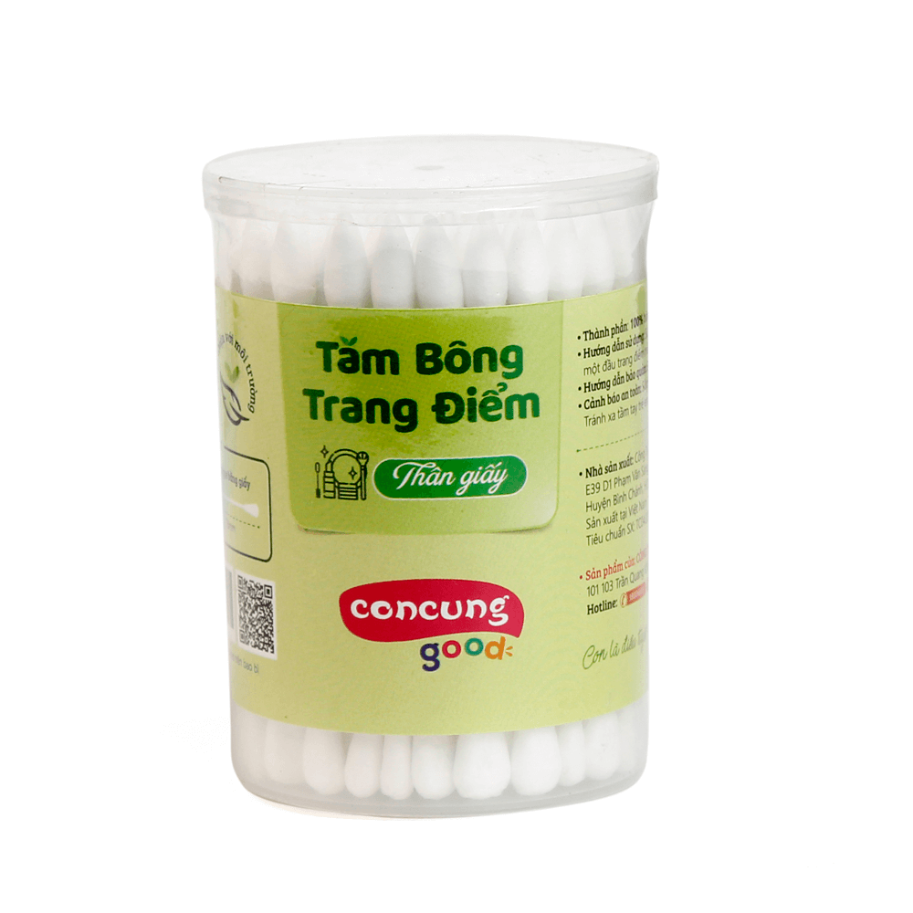 Tăm bông trang điểm ConCung Good 80 quehộp01