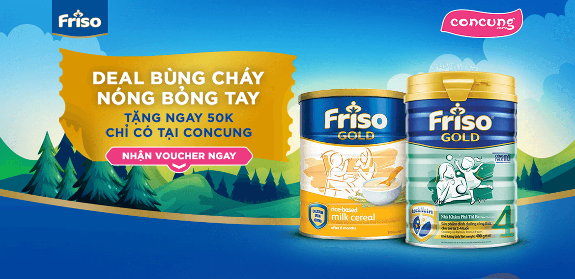 Nhận phiếu quà tặng 50K Friso